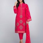 Buy Online Graceful Embroidered Pink Pakistani Dress by Bareeze Swiss Lawn 2018 Collection