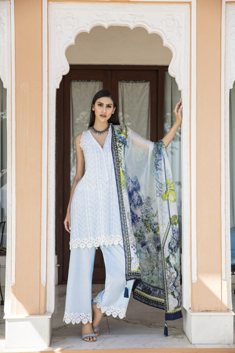 Get this ravishing printed Pakistani unstitched dress at a best price by Images Pima cotton clothes 2018