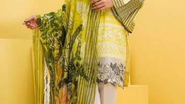 Graceful Pakistani embroidered green 2 piece unstitched pret by Orient new embroidered collection 2018