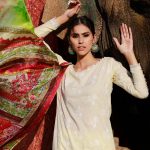 Graceful embroidered off white 3 piece unstitched pret by Images casual prets 2018