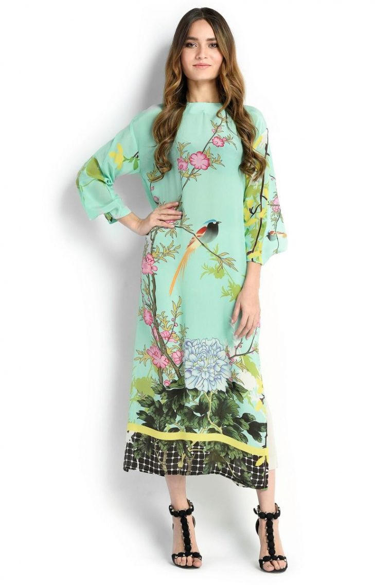 Refreshing green shirt by Sana Safinaz spring western collection 2018