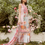 Beautiful pink embroidered Pakistani unstitched dress by Zinnia lawn embroidered dresses 2018