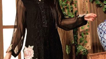 Pretty stitched black pret shirt by Khas luxury collection 2018