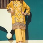 Buy Online Refreshing Yellow 2 Piece Dress by latest Pakistani Lawn Zellbury Prêt Collection 2018