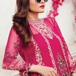Buy this beautiful chiffon 3 piece unstitched dress by Imrozia Premium Eid wear collection 2018