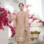 Buy this beautiful embroidered stitched chiffon dress available at a decent price