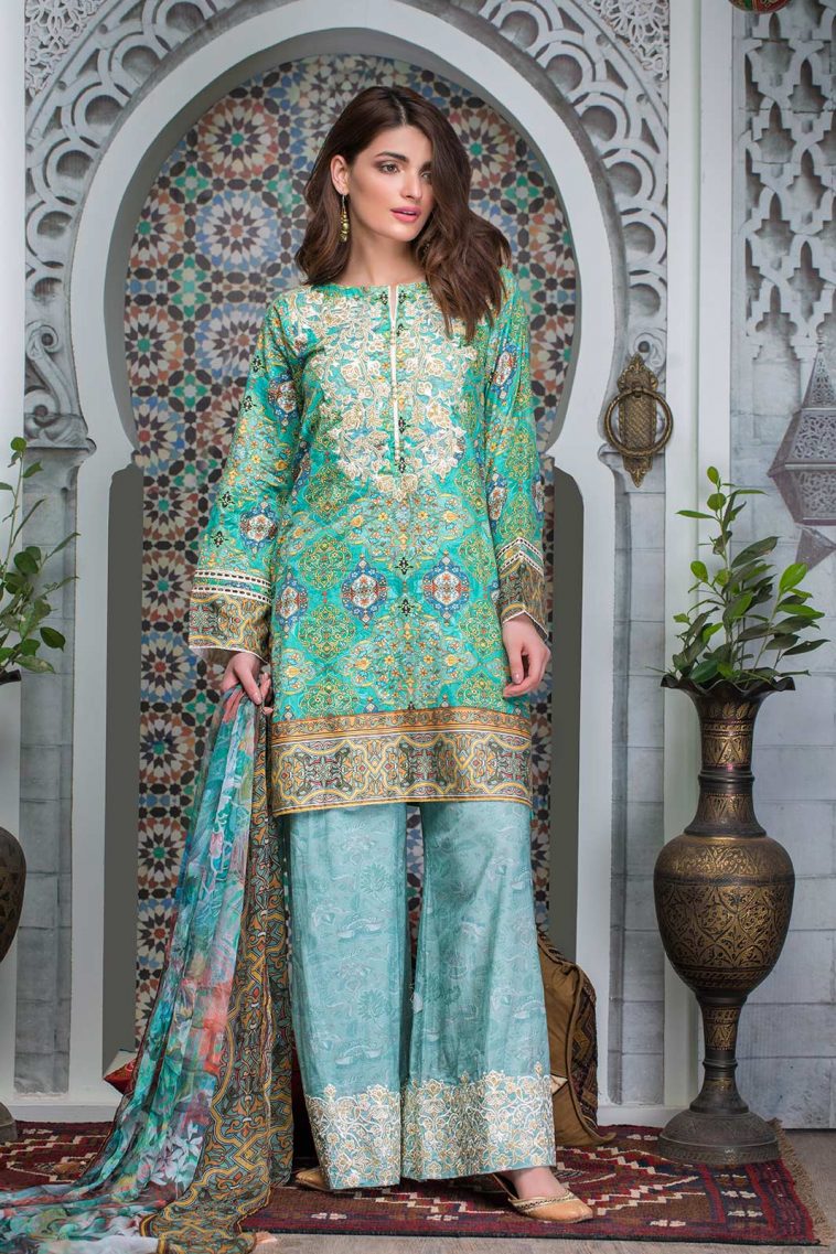 Buy this elegant Lawn 3 piece pret dress by Bonanza Eid Clothes in Malaysia at a very reasonable price