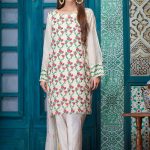 Graceful Embroidered Beige 3 piece stitched pret by Bonanza Eid collection in UK