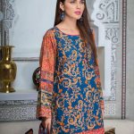 Refreshing Blue stitched lawn Pakistani pret dress by Bonanza Eid Clothes in New york