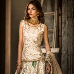 Buy this ravishing Pakistani silk lehanga dress by Sanober Azfar Bridal Collection at a reasonable price