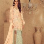 Sarosh Salman has this elegant three piece dress in multi colors