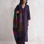 Beautiful and stylish purple Pakistani eid dress by Misha Lakhani