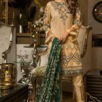 Elegant skin three piece unstitched Pakistani suit by Sifona