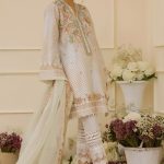 Ravishing Off white Pakistani cotton suit by Annus Abrar online