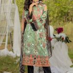 Ravishing and stylish light green embroidered Pakistani eid dress by Sifona