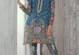 Pakistani wedding dresses by Annus Abrar has this icy blue embellished typical outfit